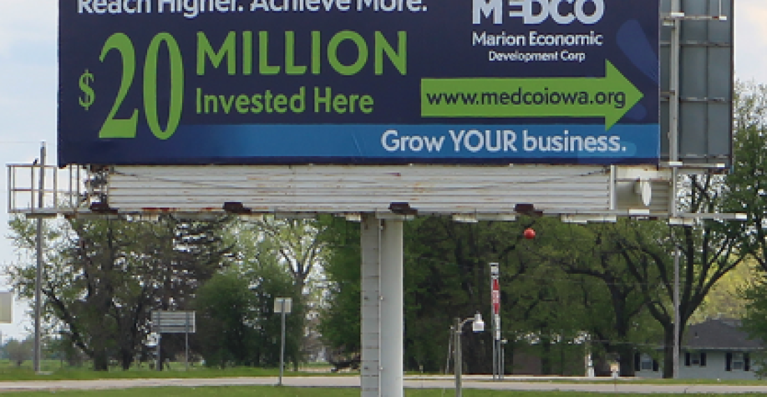 Marion Economic Development Corporation billboard ad.